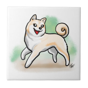 Carreau Tuile décorative de Shiba Inus