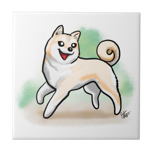Carreau Tuile décorative de Shiba Inus (Devant)
