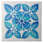 Carreau Tuile décorative en céramique Indigo (Devant)
