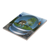 Carreau Tuile décorative Papillon Globe (Côté)