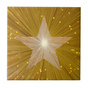 Carreau Tuile d'étoile d'or