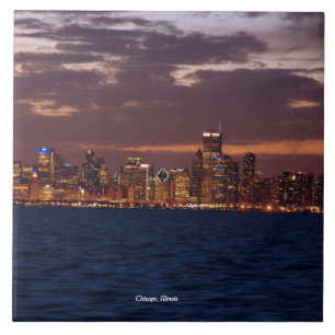 Carreau Tuile d'horizon de Chicago