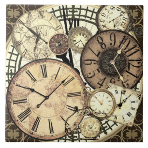 Carreau Tuile d'horloges vintages