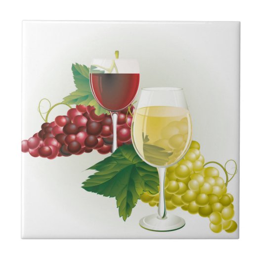 Carreau Tuile d'impression de raisins de cuve (Devant)