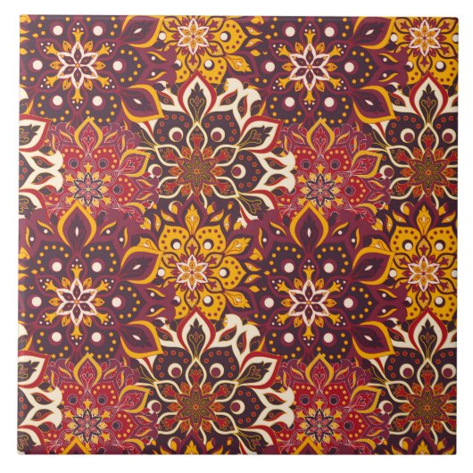 Carreau Tuile d'impression Mandala (Devant)