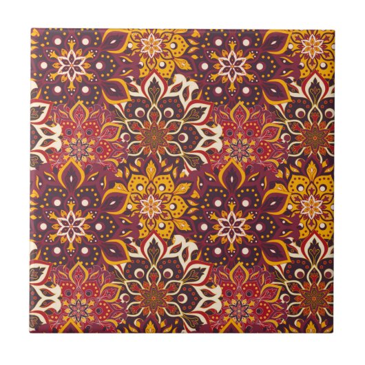 Carreau Tuile d'impression Mandala (Devant)