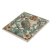 Carreau Tuile d'oiseaux Art Nouveau (Côté)