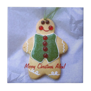 Carreau Tuile d'ornement de biscuit de Noël