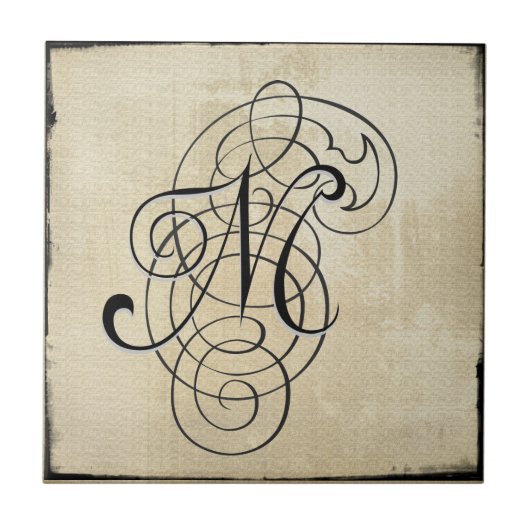 Carreau tuile du mongram "M" (Devant)