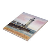 Carreau Tuile du nord de phare de musoir de Manistee (Côté)