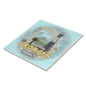 Carreau Tuile du phare de Géorgie (Côté)