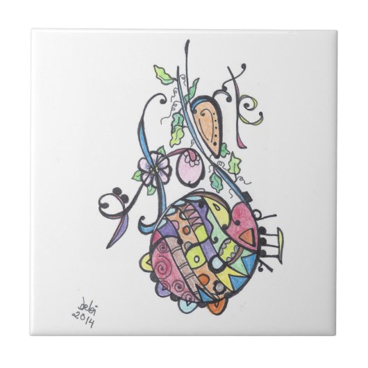 Carreau tuile :  dynamique (Devant)