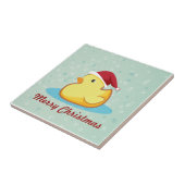 Carreau Tuile en caoutchouc de duckie de jaune de Joyeux (Côté)