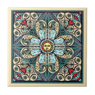 Carreau Tuile en céramique d'art de style de mandala