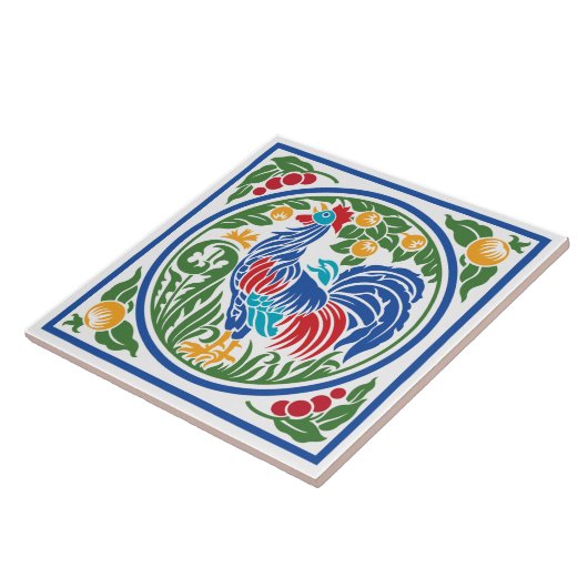 Carreau Tuile en céramique de coq (Côté)