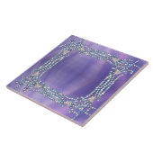 Carreau Tuile en céramique de sirène de mer violette (Côté)