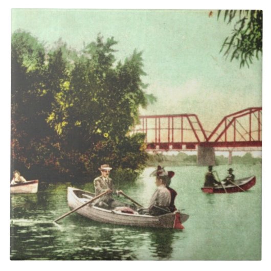 Carreau Tuile en céramique du fleuve russe (Devant)