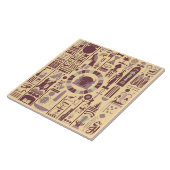 Carreau Tuile en céramique égyptienne Hiéroglyphes (Côté)