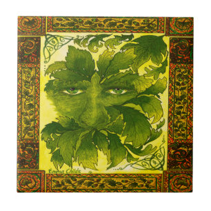 Carreau Tuile en céramique Green Man