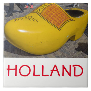 Carreau Tuile en céramique hollandaise à pendage en bois