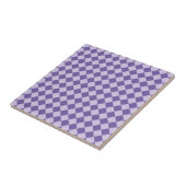 Carreau Tuile en céramique Motif de damier violet (Côté)