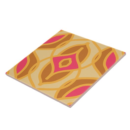 Carreau Tuile en céramique motif vintage et rétro (Côté)