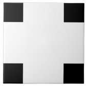 Carreau Tuile en céramique noire&blanche (Devant)