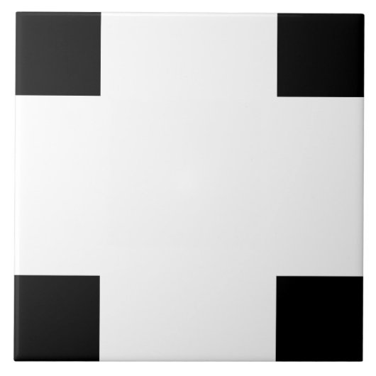 Carreau Tuile en céramique noire&blanche (Devant)
