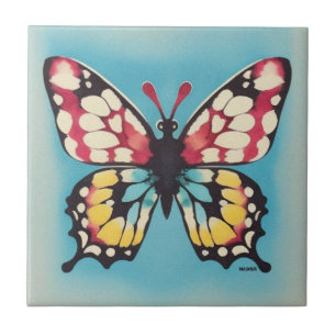 Carreau Tuile en céramique papillon