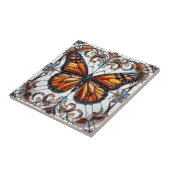 Carreau Tuile en céramique Papillon en verre tendu (Côté)
