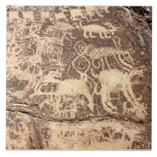 Carreau Tuile en céramique Petroglyph Hieroglyph Sud-Ouest (Devant)