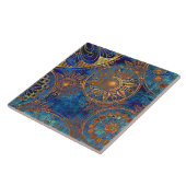 Carreau Tuile en céramique - Roues d'or (Côté)