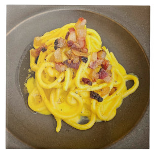 Carreau Tuile en céramique Spaghetti carbonara