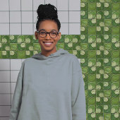 Carreau Tuile en céramique verdoyante Swirl Faux