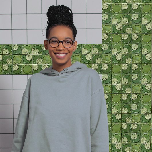 Carreau Tuile en céramique verdoyante Swirl Faux