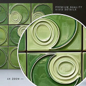 Carreau Tuile en céramique verdoyante Swirl Faux