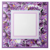 Carreau Tuile en céramique violet âme détail (Devant)