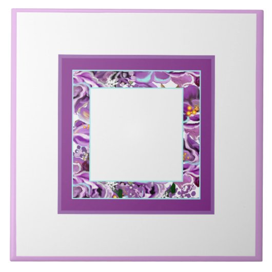 Carreau Tuile en céramique violet âme détail (Devant)