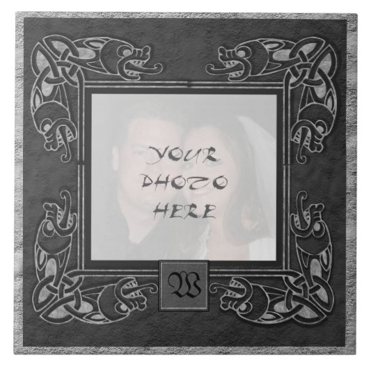 Carreau " Tuile en pierre grise "celtique de cadre de (Devant)