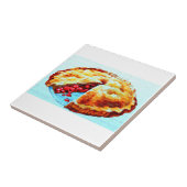 Carreau tuile faite maison de tarte aux cerises (Côté)