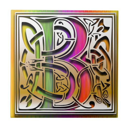 Carreau Tuile faite sur commande de monogramme (Devant)