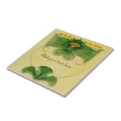 Carreau Tuile florale Art nouveau de 1900 à personnaliser (Côté)