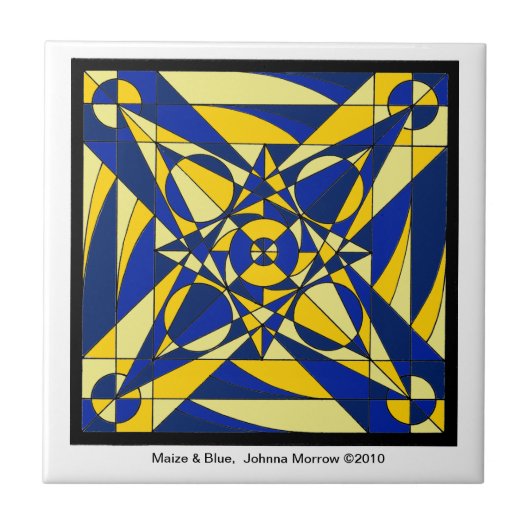 Carreau Tuile géométrique de mandala (Devant)