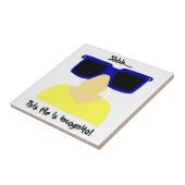 Carreau Tuile Incognito Mustache & Verres (Côté)