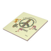 Carreau Tuile latine inspirée avec le signe de paix (Côté)