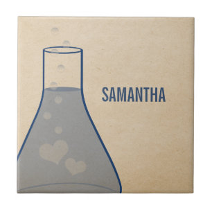 Carreau Tuile lunatique de becher, bleue