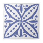 Carreau Tuile marocaine bleue 8 (Devant)