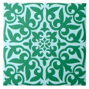 Carreau Tuile marocaine - turquoise et aqua