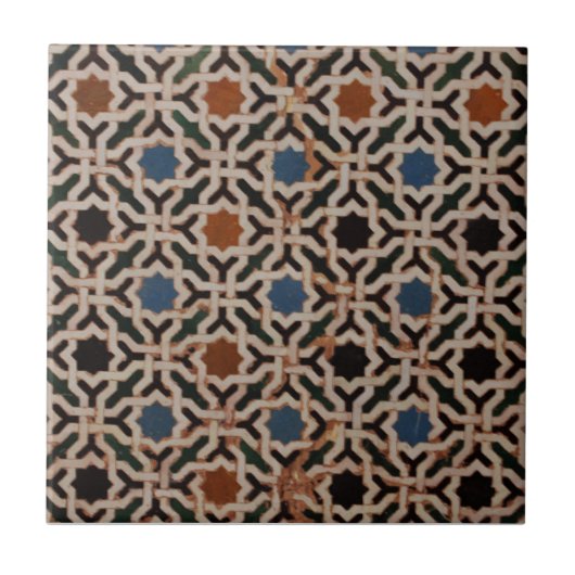Carreau Tuile maure espagnole de motif (Devant)