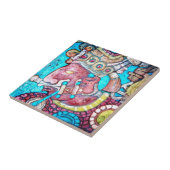 Carreau Tuile maya indienne aztèque de soulagement de (Côté)